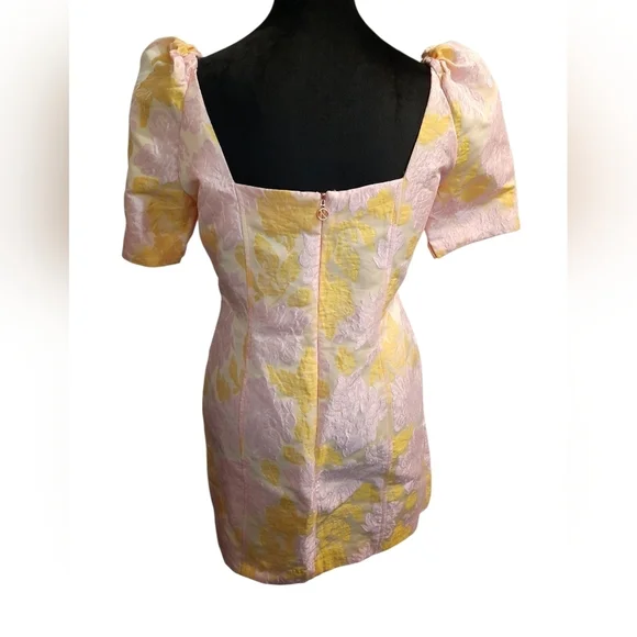 NWT Nookie Pink and Yellow Floral MINI Dress MED - Picture 8 of 10